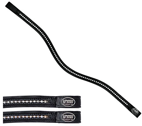 Passier - geschwungener Stirnriemen mit Strass-Steinen