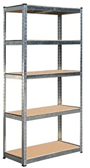 5 våningar 90X40XH180 BRIXO SILVER 150 Lagerhylla