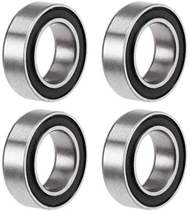 sourcing map 4 Stück Kugellager Rillenkugellager MR106-2RS 6mm Innendurchm 10mm Außendurchm 3mm Bohrung Doppelt Abgedichtet Chromstahl Z2 für Skateboard 3D Drucker Roller Inline Skates