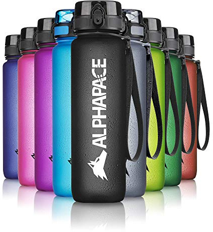 ALPHAPACE Vattenflaska 350ml/500ml/650ml/1000ml/1500ml, Läckagesäker, BPA-fri Flaska för Sport, Cykling och Utomhusaktiviteter, Sportflaska med Fruktsil