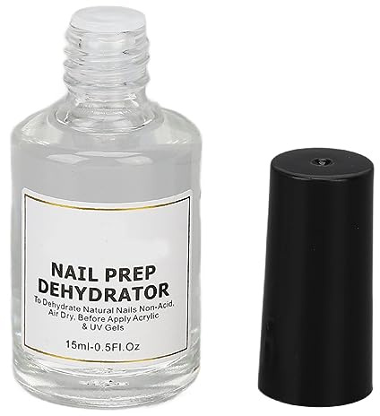 Nail Prep Dehydrator,ANGGREK Nail Dehydrator Nail Prep Dehydrator Nail Primer Long Lasting Nail Primer for Manicure Nail Art Design 15ml