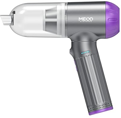 MECO ELEVERDE 4-in-1 Auto Staubsauger Stark, 18Kpa Mini Handstaubsauger Akku Kabellos, 3-Gang Tragbarer Staubsauger Druckluft mit Bürstenloser Motor und LED-Licht für Outdoor Haus, Lila