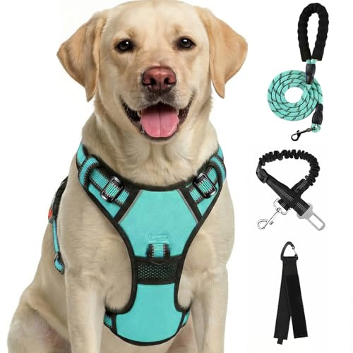 FURRYFECTION Harnais Anti-Traction Réfléchissant Turquoise Clair Taille M