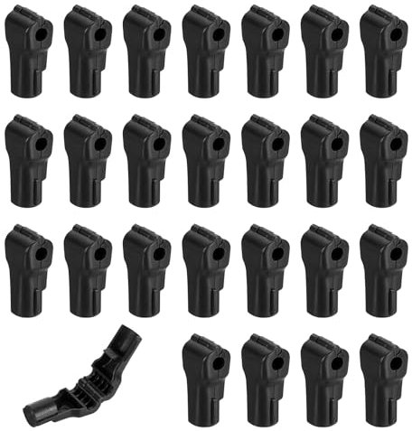 QUARKZMAN 50pz Gancio a Scatto, 6mm Gancio per Esposizione a Pannello Forato bloccato blocco per Sicurezza del Carico (Nero)