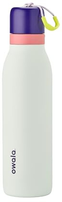 Owala FreeSip Twist Insulated Stainless Steel Water Bottle with Straw for Sports and Travel, BPA-Free, 18-oz, Purple/Mint (Minty Horizons)