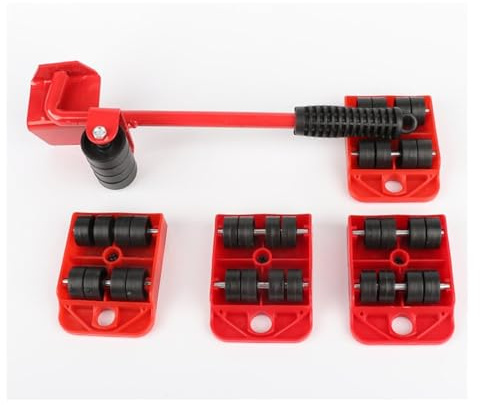 RCBCPLGLNK Home Trolley Lift and Move Slides Kit Easy System For Furniture 5 Packs Tool Set Furniture Lifter Transport Set Heavy Mover Lifting Tools