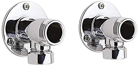 Nuie A312 Bathroom Back Plate Elbow Unions, Chrome