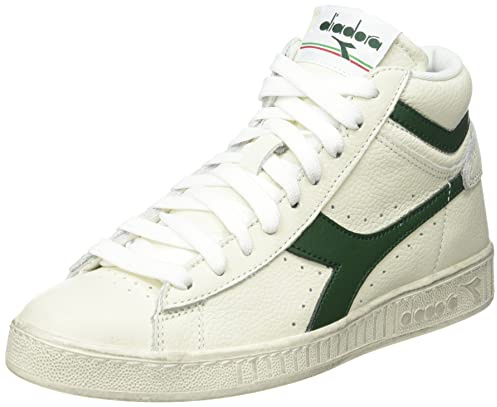 Diadora Game L High Waxed, Sneaker Unisex - Adulto, Bianco White Green Foliage, 46 EU