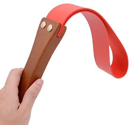 YUHENG Baven Leder Reitgerte, Schwarze Pferdepeitsche, Gerte für Pferde Reitgerte für Pferd das tägliche Training (rot)