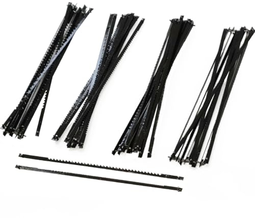 VIVIIHOO Juego de 24 hojas de sierra de marquetería con bolígrafo, para madera, plástico y más, 10/15/18/24 dientes, hojas de sierra de marquetería redondas con bolígrafo, hoja de sierra de cinta para