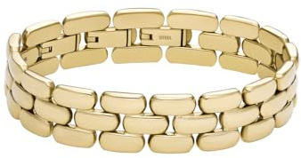 Fossil Herrenarmband aus Edelstahl oder Leder mit Faltverschluss