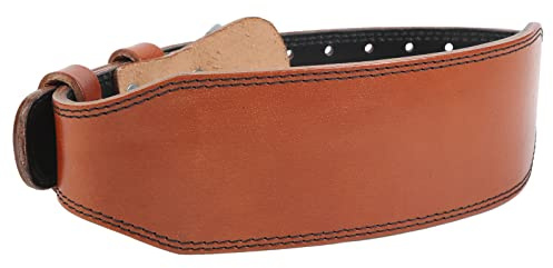 Cinturón de entrenamiento para peso muerto, cinturón para levantamiento de pesas para hombres y mujeres, cinturón ajustable para sentadillas con amplio soporte de cuero de vaca par