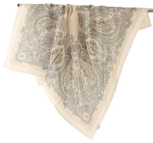 Prettystern Unisex sidenbomull mix 65/65 cm halsduk handrullad nickitduk huvudduk bandana sidenhalsduk dam och herr, SC50, 65cmx65cm