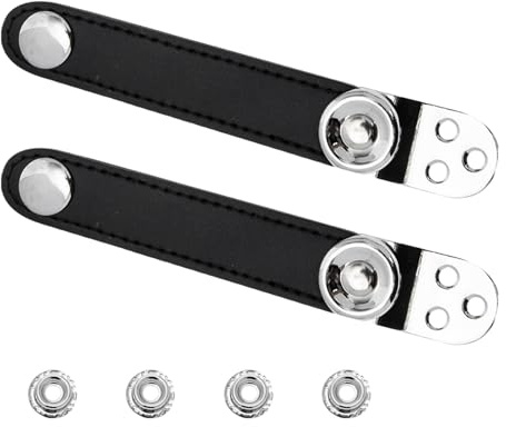 BCOATH Cinghie per fisarmonica 2 pezzi in pelle di vacchetta con fibbia in acciaio per concerti, accessori resistenti per mantici bassi