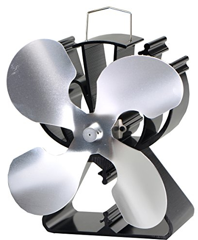 4-Blade Heat Powered Stove Fan for Wood / Log Burner/Fireplace increases 80% more warm air than 2 blade fan- Eco Friendly