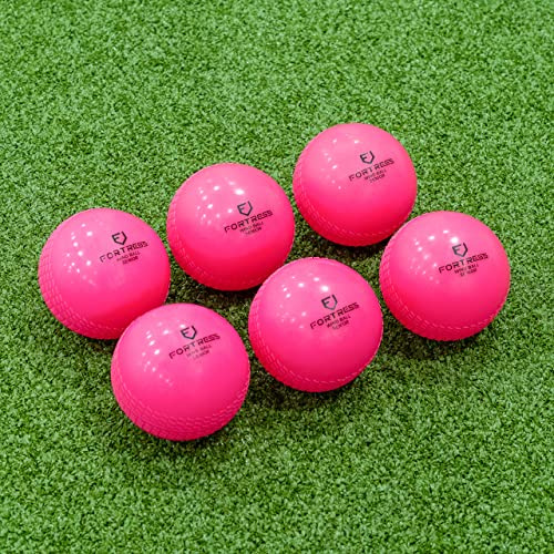 FORTRESS Kwik - Bolas de cricket (6 unidades), color naranja o rosa, rosa, infantil