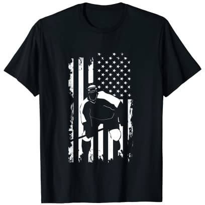 Hockeybekleidung mit amerikanischer Flagge – Hockey T-Shirt