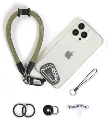 project-cb Correa Muñeca Movil 1,Enganche Móvil Colgar 2,Pulsera para Movil,Accesorios Móvil Colgante,Cinta para Movil,Cadena Movil(Verde, 30cm)