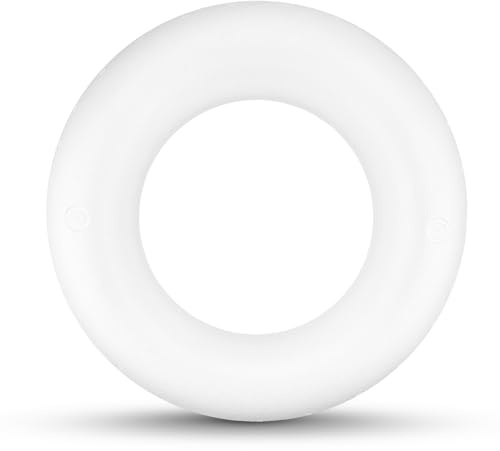 Netuno 5 Medios Anillos poliestireno Blanco 30 cm Espuma Manualidades decoración DIY Coronas Navidad Bricolaje