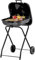 Tower T978571 XL Portable Grill with Collapsible Legs & Wheels, Porcelain Enamel Coated Firebowl, Powder Coated Steel Body, Black