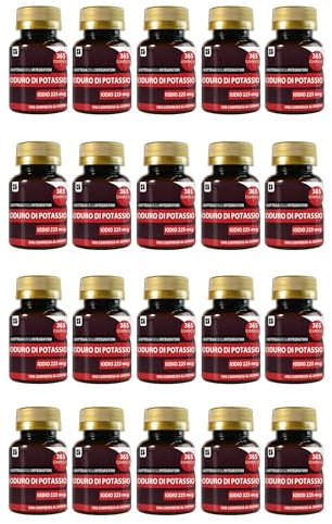 Ioduro Di Potassio 7300 Compresse Iodio 225 mcg | 1 Compressa al Giorno | Senza Glutine e Lattosio | non di origine animale