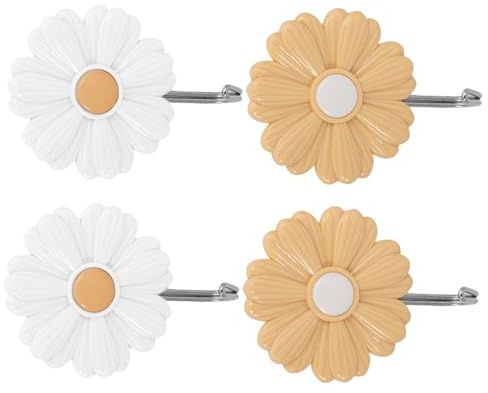 STOBAZA Patère Murale sans Perçage Adhésive en Acier Inoxydable Garçon et Filles Lot de 4 Crochets Décoratifs de Fleur, Multi-fonction Couleur Aléatoire pour Chambre D'garçon et Filles