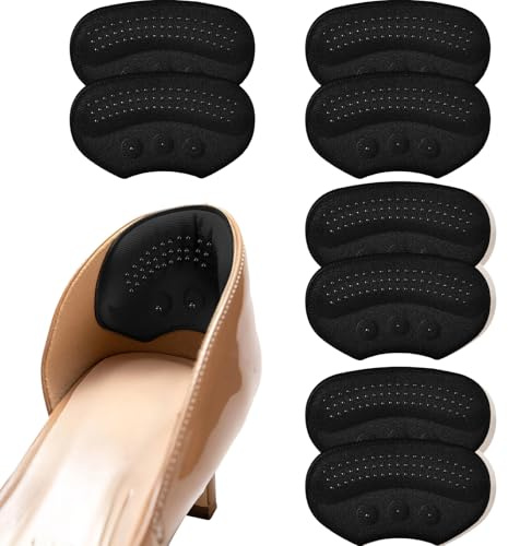 UFYVPKS 4 Pair Heel Cushion Pads, Heel Grips for Ladies Shoes&Boots, Heel Liners & Fillers for Loose Shoes,Heel Protectors for Women & Men (4 Pair style12)