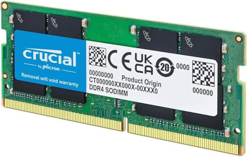 Crucial 8 GB DDR4 3200 MHz SO-DIMM RAM-minne för bärbar dator – CT2K8G4SFRA32A – 260-stifts PC4-25600 arbetsminne – Minnesuppgradering för bärbara datorer och mini-PC – 10 års garanti