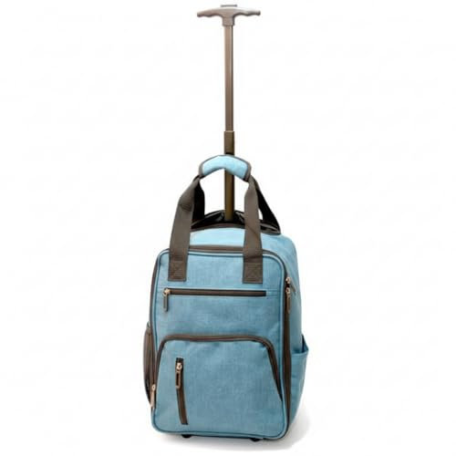 MF Handbags Ryanair Underseat Cabin Bag 40x25x20cm | Wheeled Travel Backpack with Trolley Handle | Airline Approved Lightweight Hand Luggage (Turquoise)