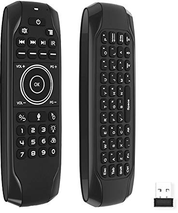 2 4G Air Wireless Keyboard with Voice Control 6-Axis Motion Sensing Backlight IR Learning for Smart TV Android BOX PC Media Player -Top Projector