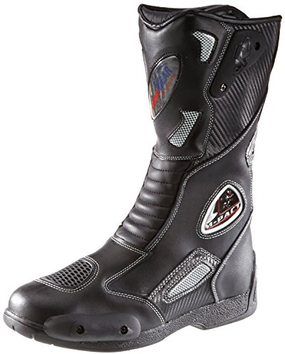 protectWEAR Tourenstiefel aus Leder schwarz u.a. zum Motorradfahren geeignet Model SB-03203