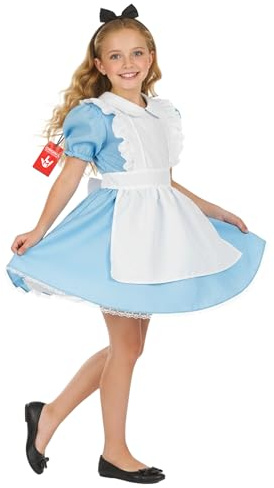 Fun Shack Blå Sagoprinsessa Kostym för Flickor, Klassisk Bokkaraktär Klänning med Förkläde, Halloween Maskerad Barnkalas, XL