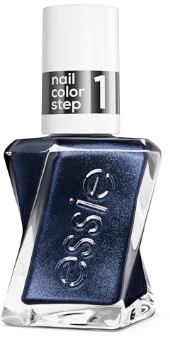 Gel by essie Gel-like Nail Polish, Up to 15 Days of Wear, No UV Light, Ice Ice Navy, Metallic Blue Nail Polish, 13.5ml