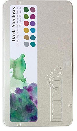 Nuvo Watercolor Pencils DRK, Dark Shadows, One Size