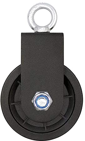 1 Piezas Bloque Polea Giratoria Simple, Rueda Silenciosa Bloque Polea, Polea Elevación Rodamiento, para Cuerdas en Interior y Exterior, Apto para Aparatos de Fitness