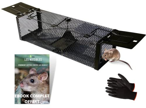 Piege A Rat, Attrape Souris Vivante Qui Capture Les Animaux Nuisible en Exterieur Et Interieur. Cage Ou Nasse Anti-Souris Efficace avec Deux Entrée. Piege A Mulot Et pour Tout Autre Rongeur.