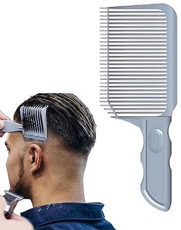 Haarschneidekamm Für Herren – Barber Fade-Kämme Für Männer | Professioneller Antistatischer Haarschneidekamm, Gebogener Haarschnittkamm | Ergonomischer Gebogener Positionierungskamm Für änner