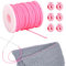 NBEADS 55 Yards Gummischnüre zum Nähen, 2mm Hohle Gummischlauch-Strickschnur Stitch Keeper mit Cord Locks zum Halten von Stichen Armband Halskette Sicken und Schmuck Machen, Heißes Rosa