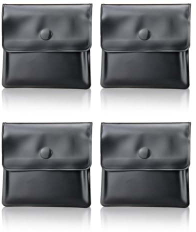 YAZANY 4 Pcs Portable Pocket Ashtrays, Portable Cigarette Ash Portable Compact and Fireproof Pocket Ashtrays Smell Proof Bag Cigarette Case Accessories Litter Tray