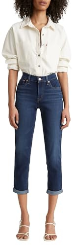 Levi's Jean Boyfriend Taille mi-Haute pour Femme, Couche de Cobalt, 32W / 30L