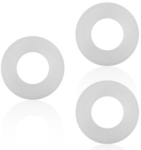 3pz Guarnizione Valvola di Scarico Compatibile con Geberit, Guarnizione Base Valvole Scarico Gomma Guarnizione Ricambio Valvola Scarico Water Numero Parte per 816.418.00.1(Bianco)
