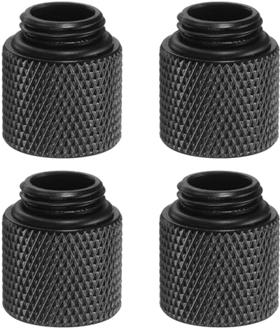 sourcing map 4 adattatori di raffreddamento ad acqua con filettatura G1/4 maschio a femmina 1,5 cm lunghezza colonna mini raccordo a compressione estensore in rame con O-Ring per computer PC sistema