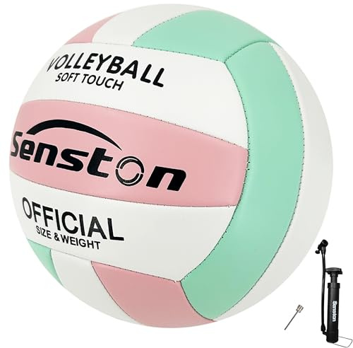 Senston Pallone Pallavolo Professionale Taglia 5, Palla da Pallavolo Per il Giardino, la Spiaggia e la Piscina