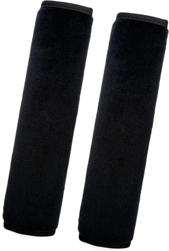 OHREN 2 Pezzi Cuscinetti per Cintura Auto, Imbottitura per Cintura di Sicurezza per Bambini e Adulti (Nero)