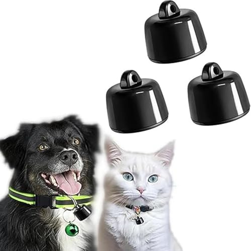 Générique Mini Traceur GPS pour Chien & Chat, Suivi Mondial, sans Frais Supplémentaires,Compatible iOS & Android, pour Tout Collier,Localisation Intelligente Dispositifs des Animaux (Noir-3pc)