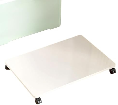 Carro plano de madera con ruedas suaves de 45 x 30 x 6,2 cm, ideal para maletas, impresoras, electrodomésticos y plantas, y elegante solución de transporte