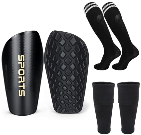 Gokemuak Protège-Tibias Football Set M 140-160 cm Noir