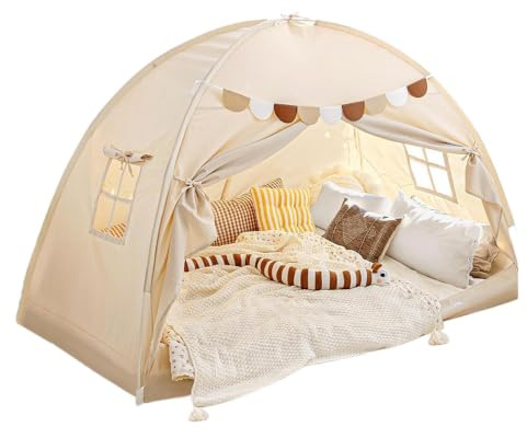 Tent for Twin Bed Blackout Breathable Privacy Space Portable