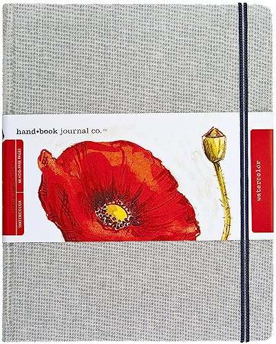 Speedball Linen Watercolour Journal 300gsm, Grand Portrait, White, 10.5 x 8.25, For Painting, Drawing, Students, Artists, Journaling