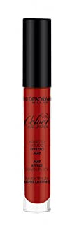 Deborah Fluid Velvet Lipstick N.14 Dark Red Lunga Tenuta, con Mix di Oli per Labbra Idratate, Morbide e Vellutate